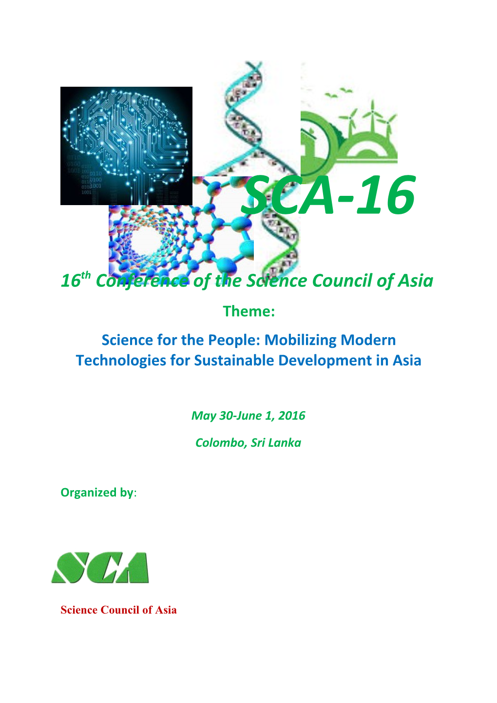 16Th Conference of the Science Council of Asia