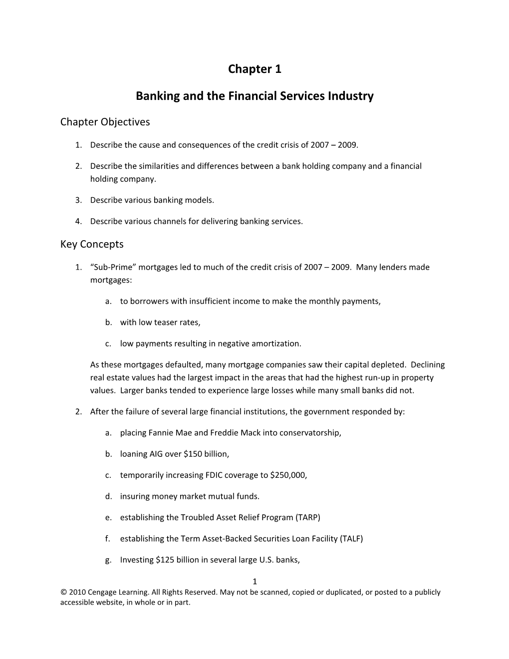 Banking and the Financial Services Industry