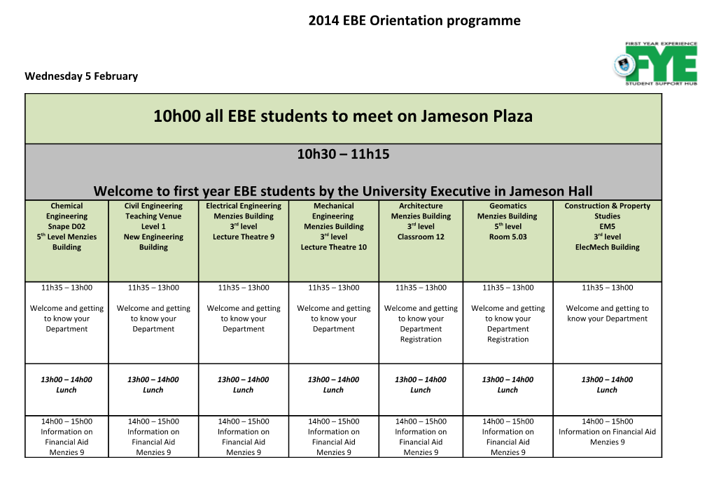 2014EBE Orientation Programme