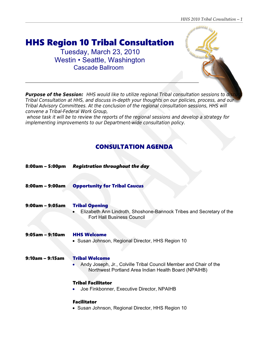 HHS Region 10 Tribal Consultation
