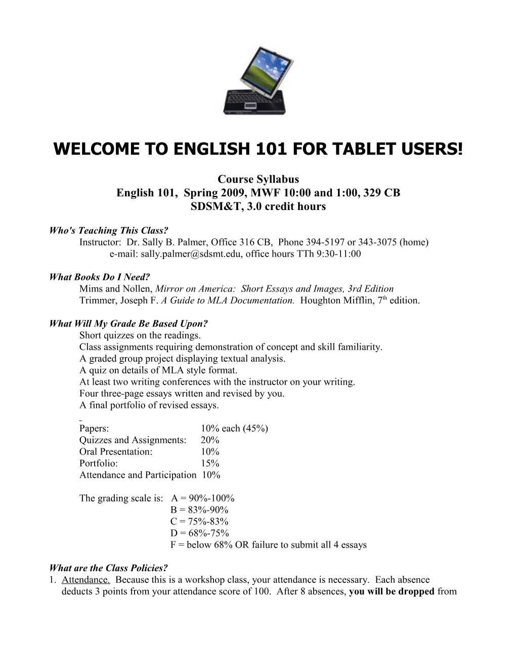Welcome to English 101 for Tablet Users!