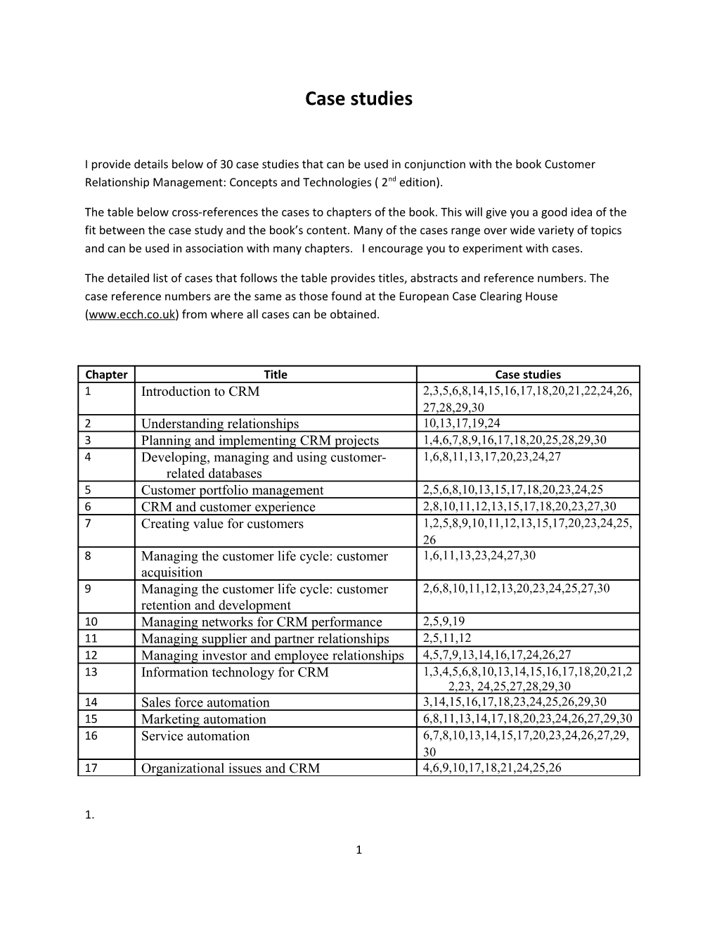 Developing, Managing and Using Customer-Related Databases