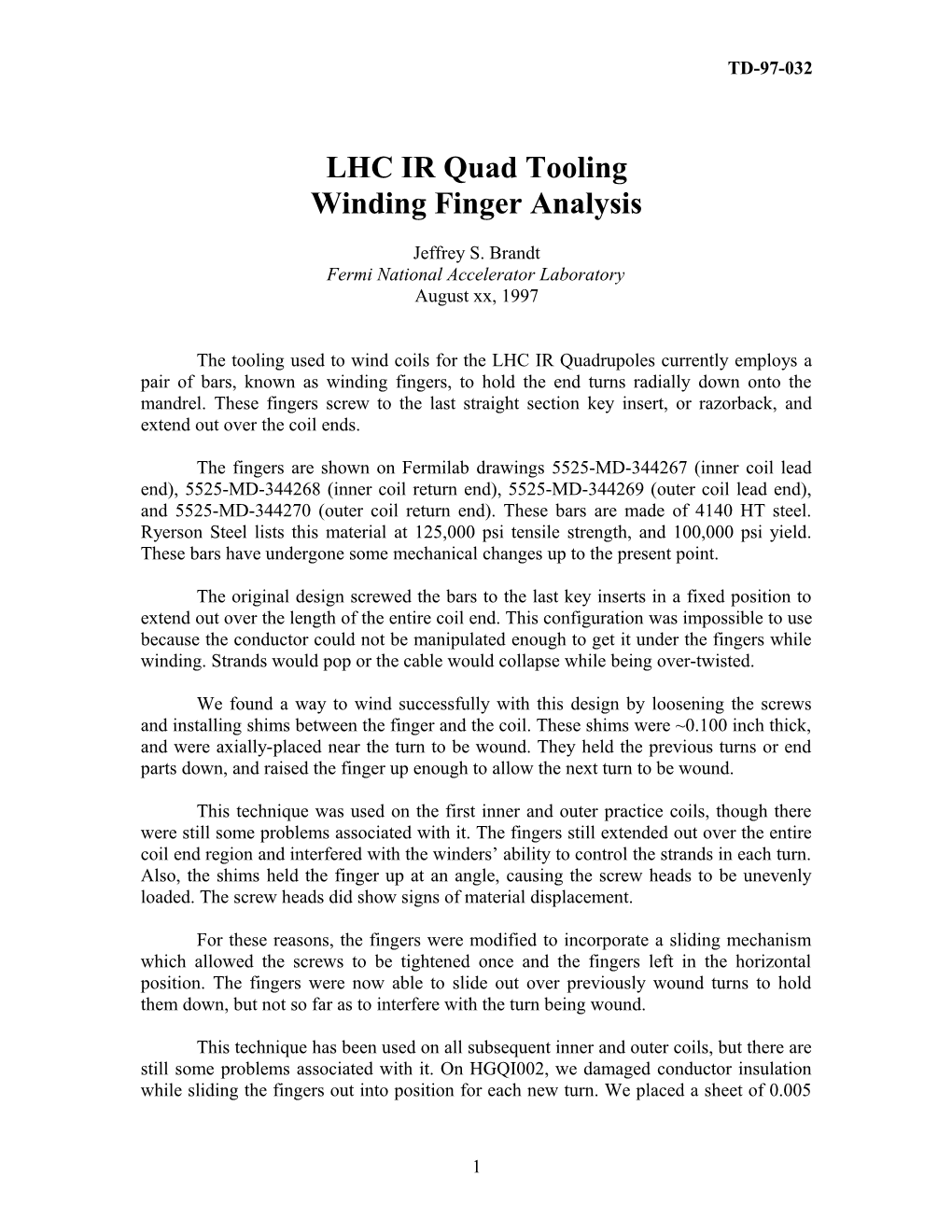 LHC IR Quad Tooling