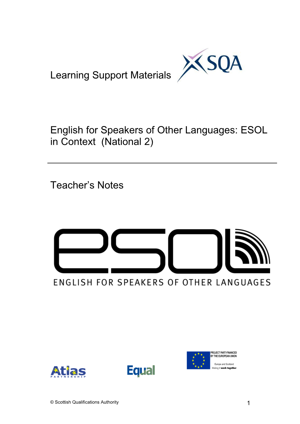 ESOL Access 2 Work & Study-Related Contexts Teacher's Notes