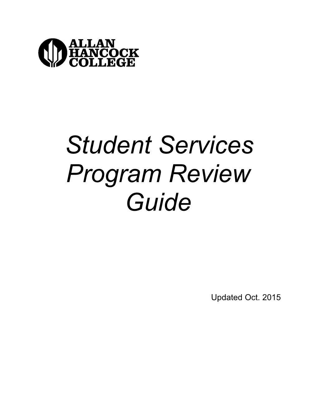 Student Services Program Review Components