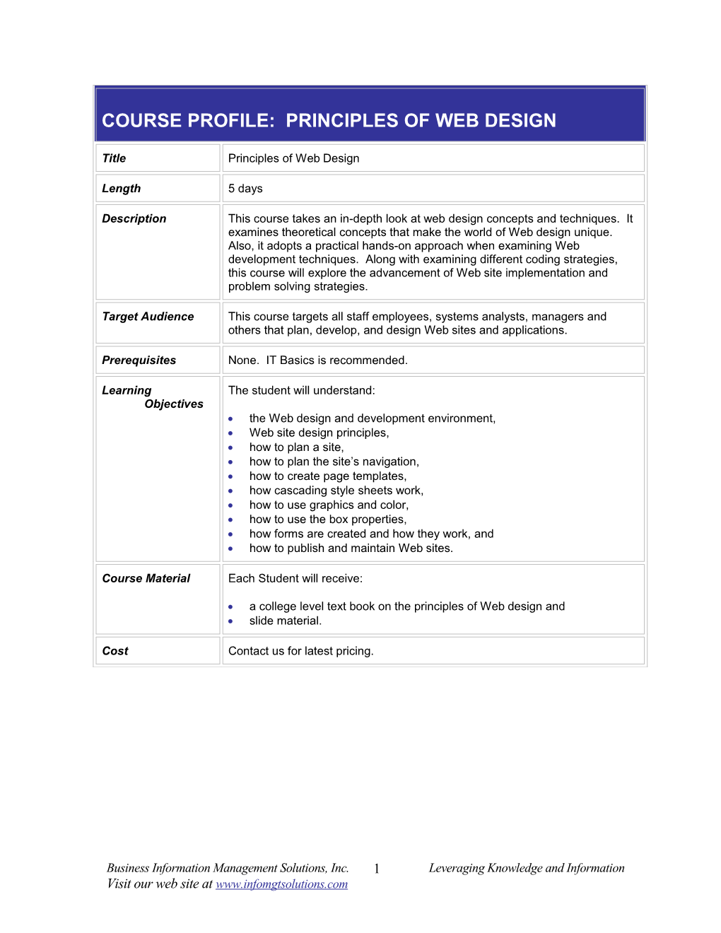 Lesson 1 Understanding the Web Design Environment