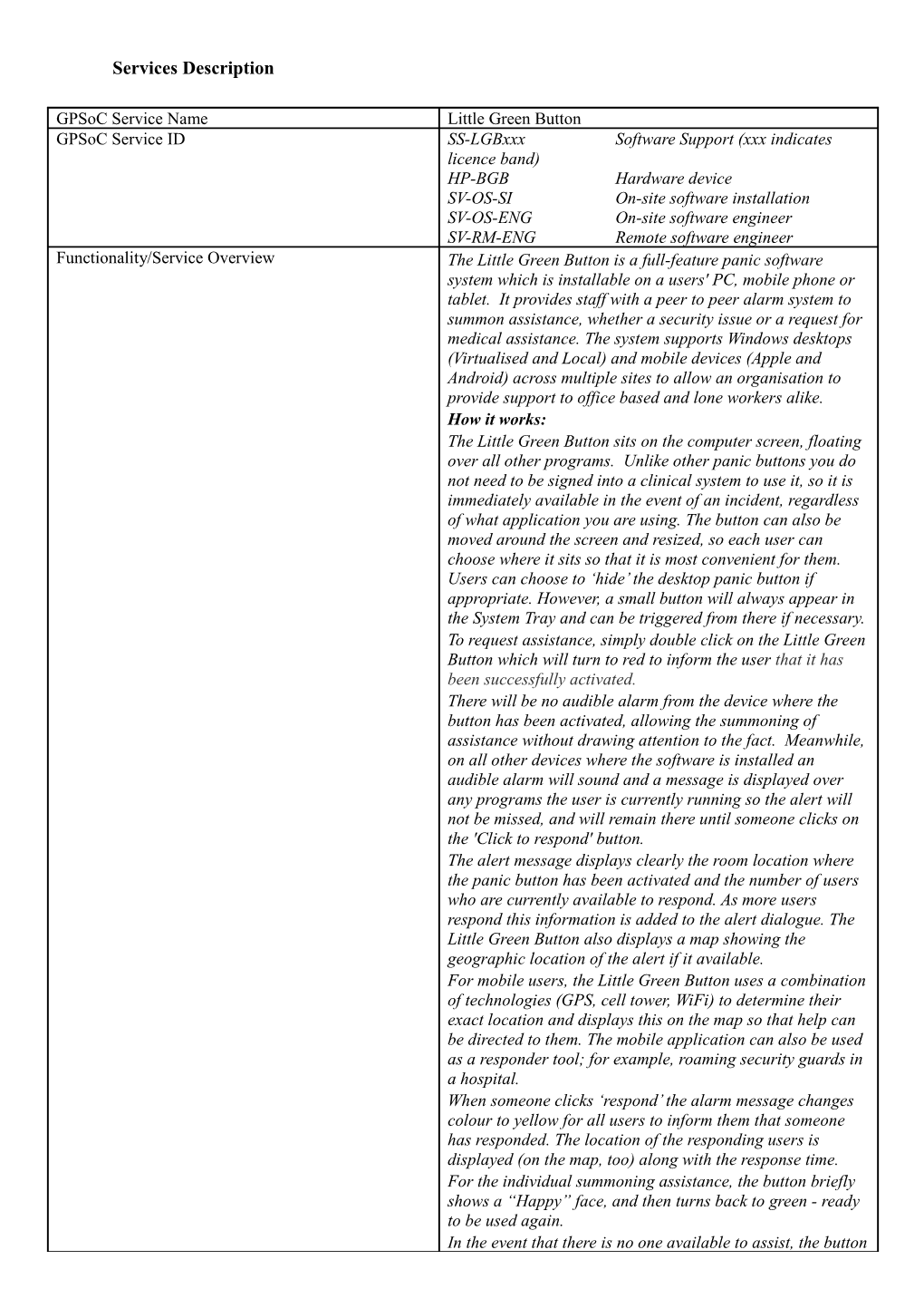 Pricing Information (Excluding VAT)