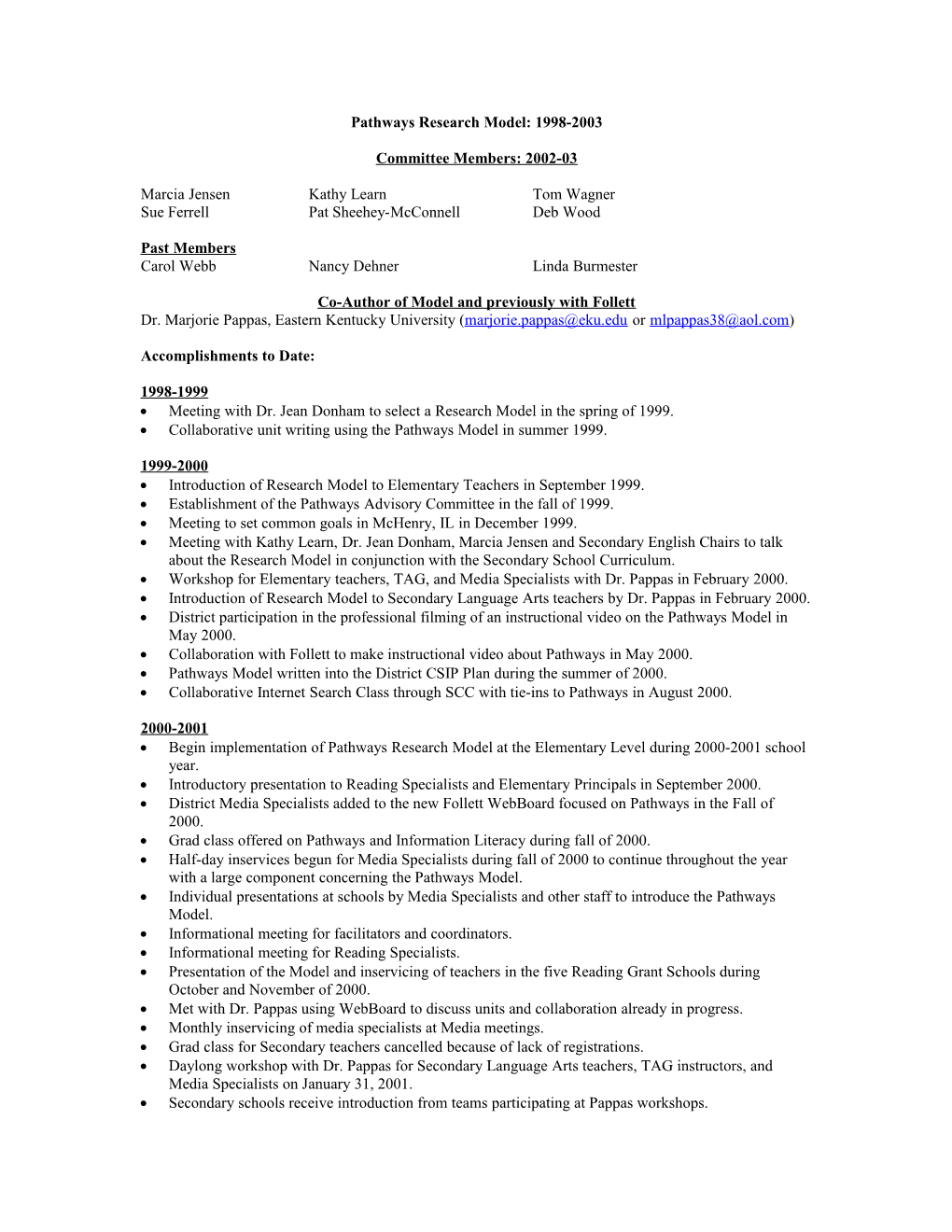 Pathways Research Model 2000/200L