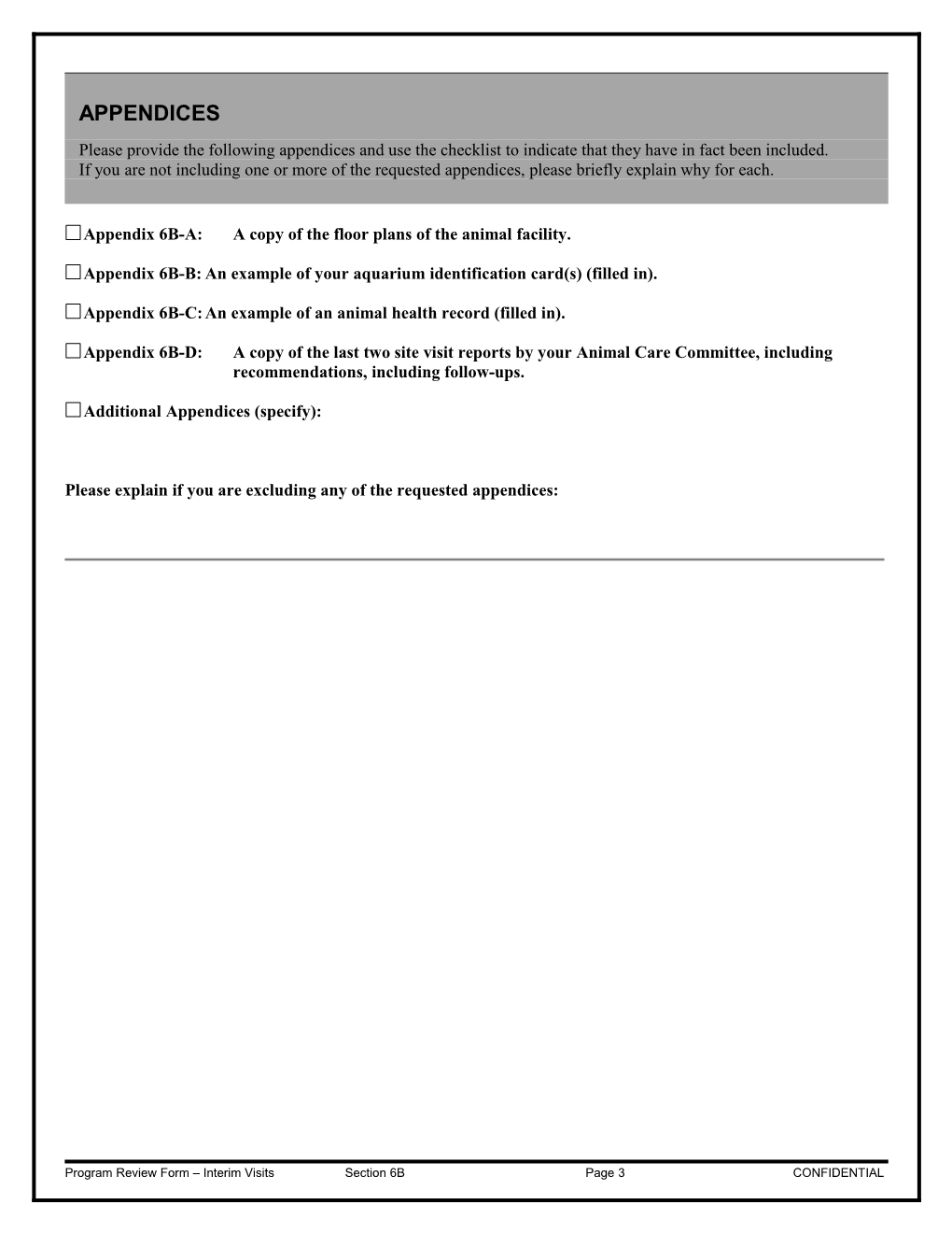 ANIMAL CARE and USE PROGRAM REVIEW FORM (For Interim Visits)