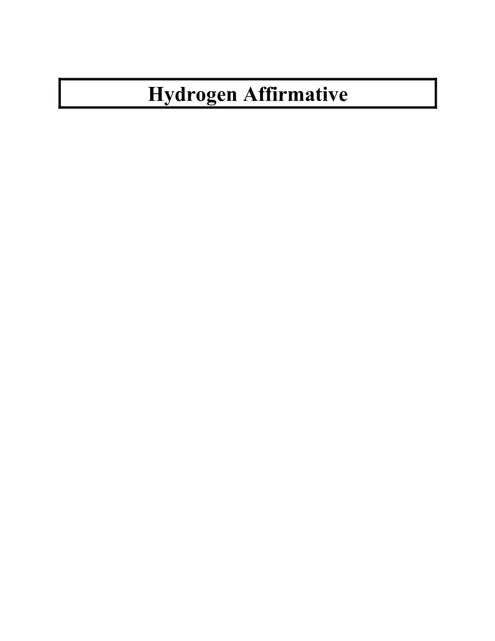 Hydrogen Affirmative