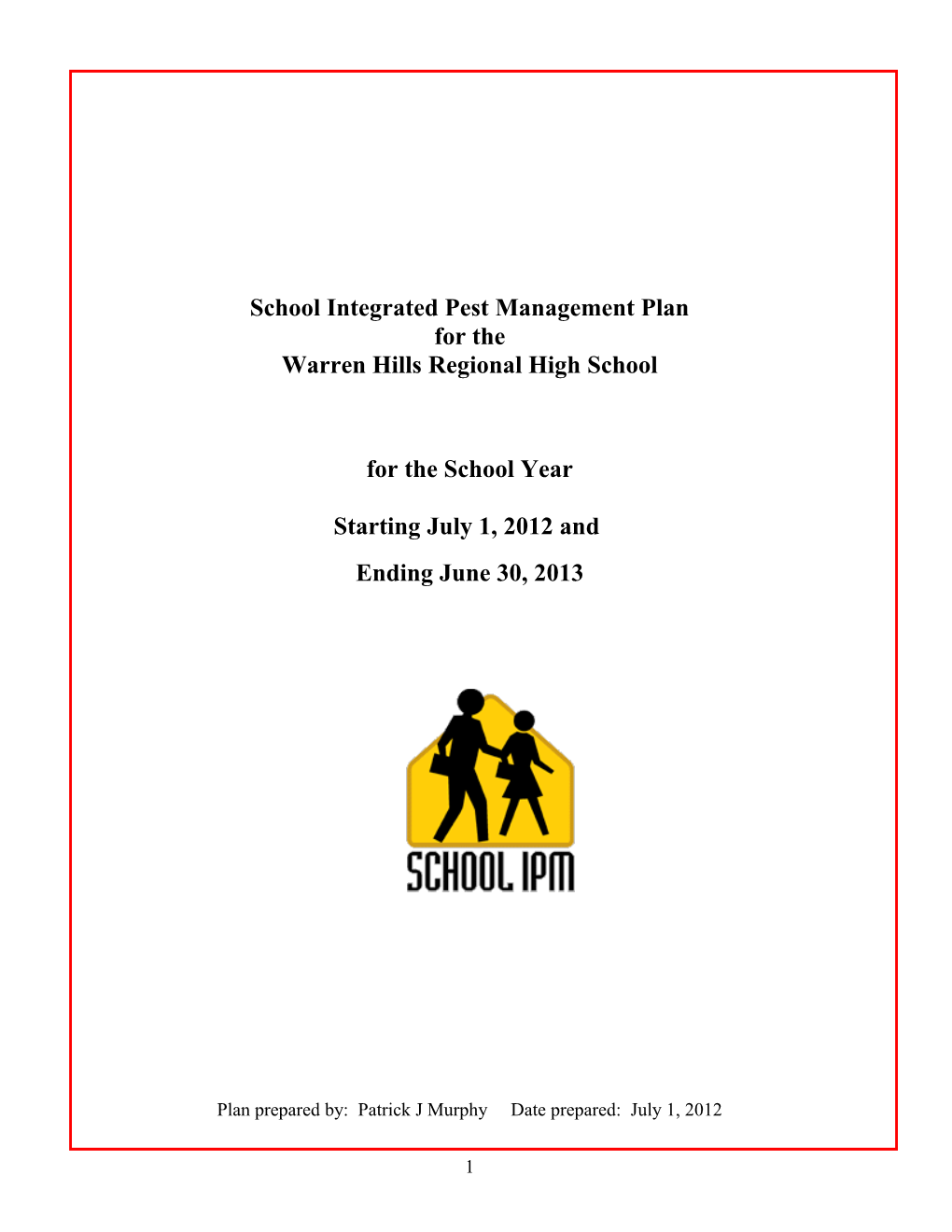 School IPM Plan