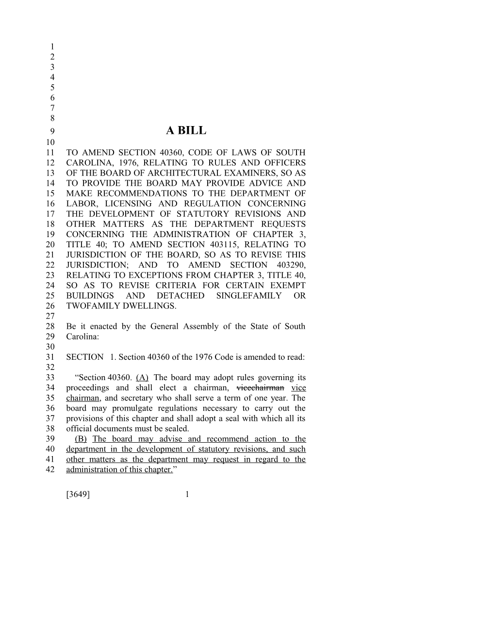 2017-2018 Bill 3649 Text of Previous Version (Feb. 2, 2017) - South Carolina Legislature Online