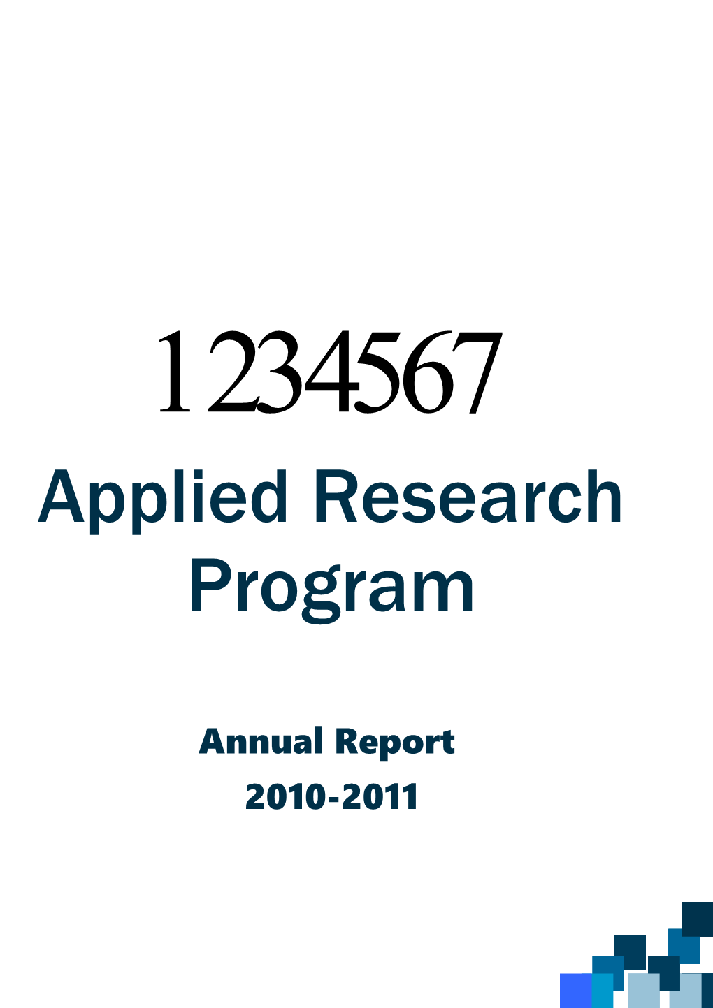 Any Enquiries About the Applied Research Program Can Be Directed To