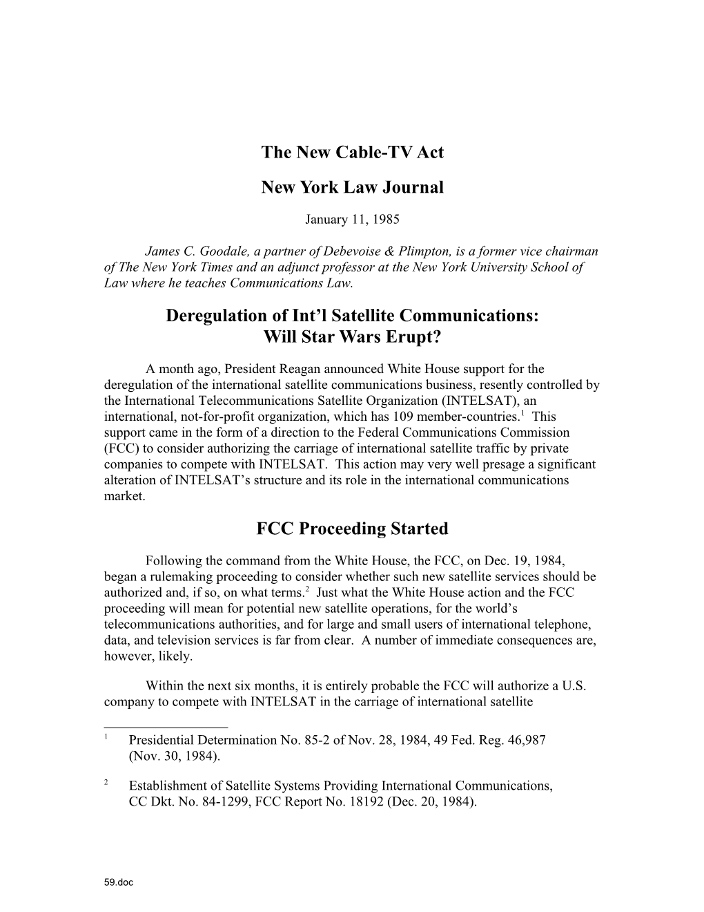 The Cable-TV Act