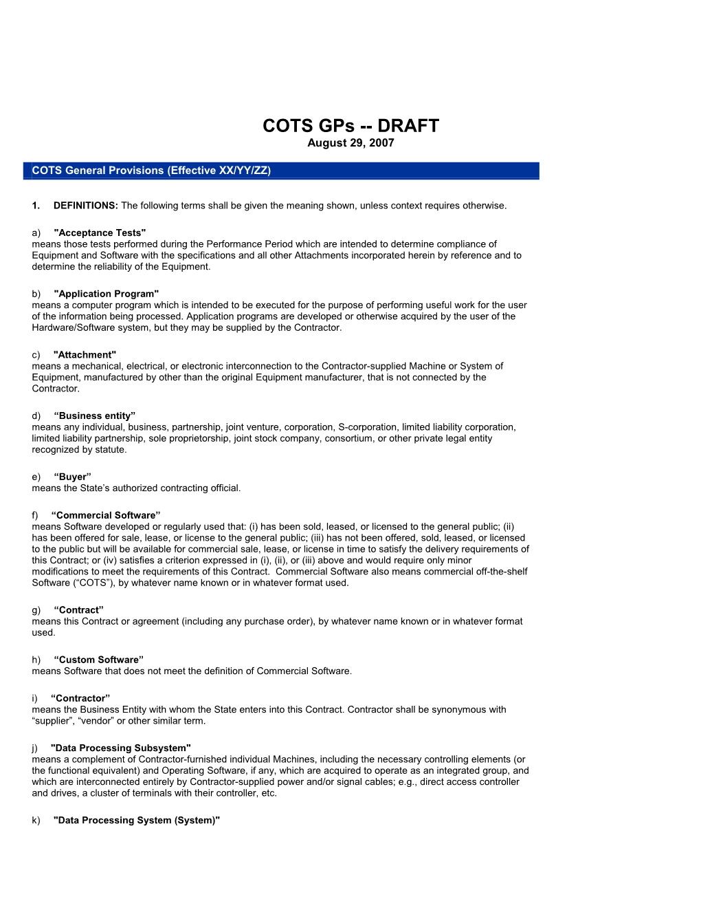 COTS Gps DRAFT