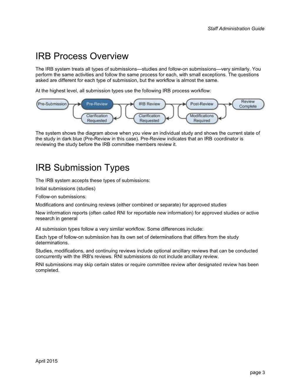 IRB Staff Administration Guide