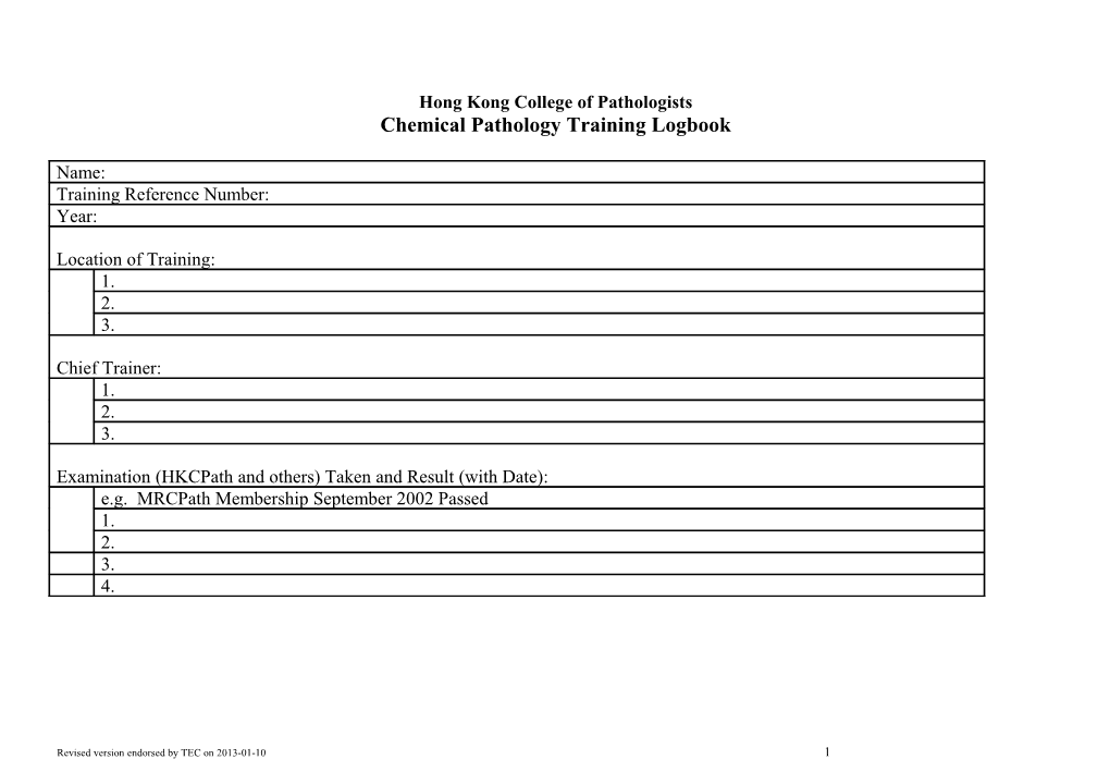 Hong Kong College of Pathologists