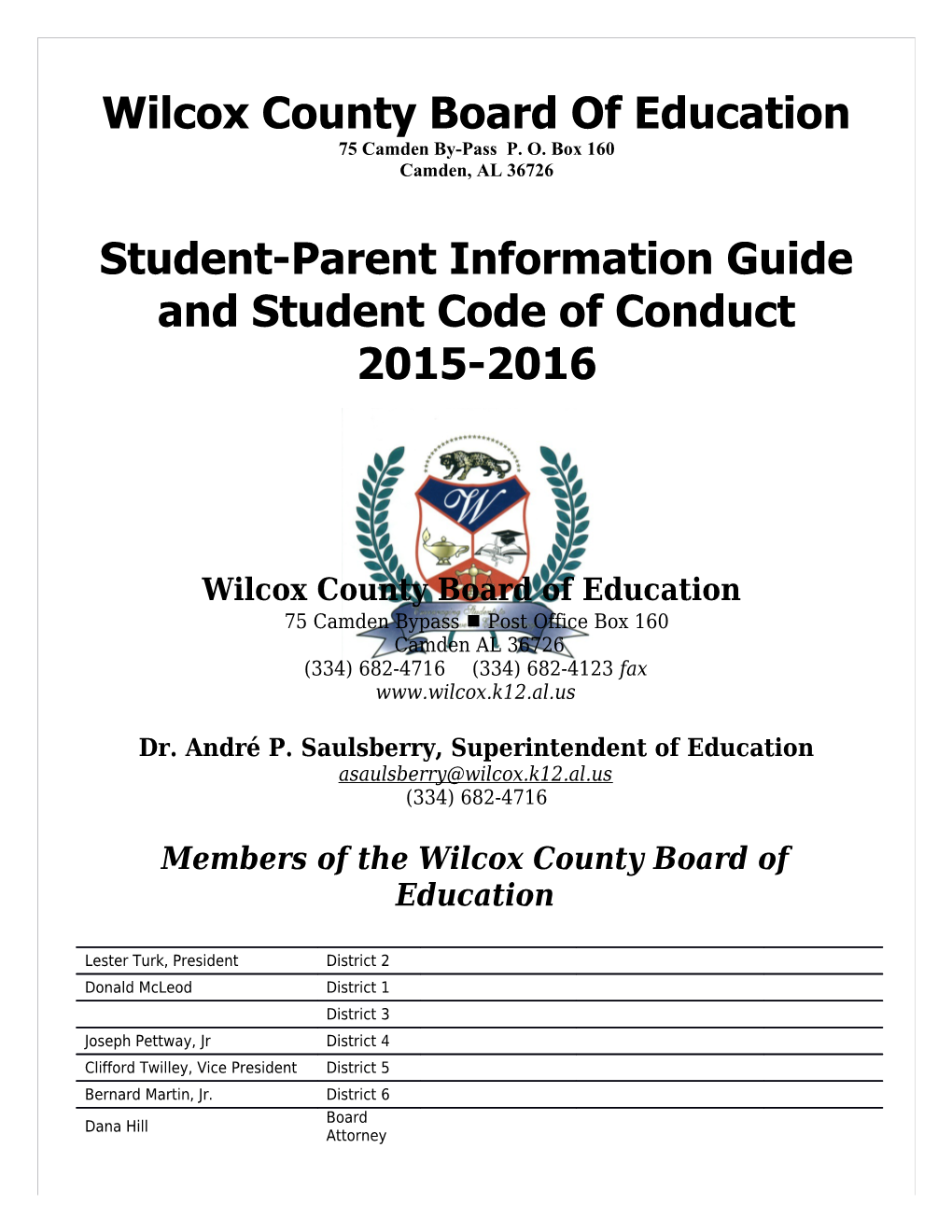 Wilcox County Board of Education