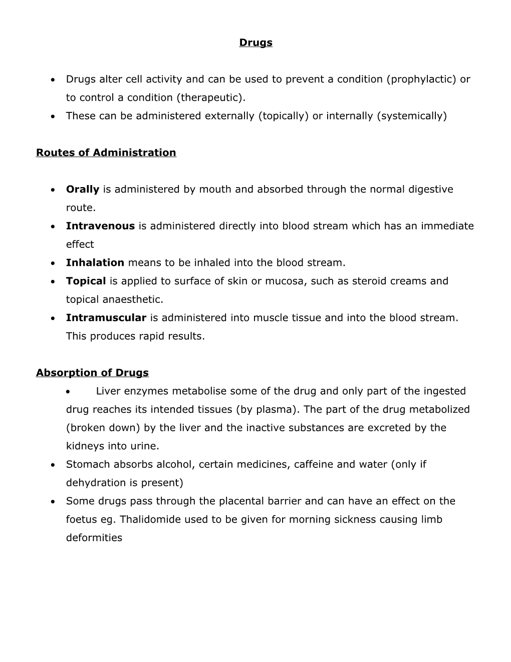 Routes of Administration