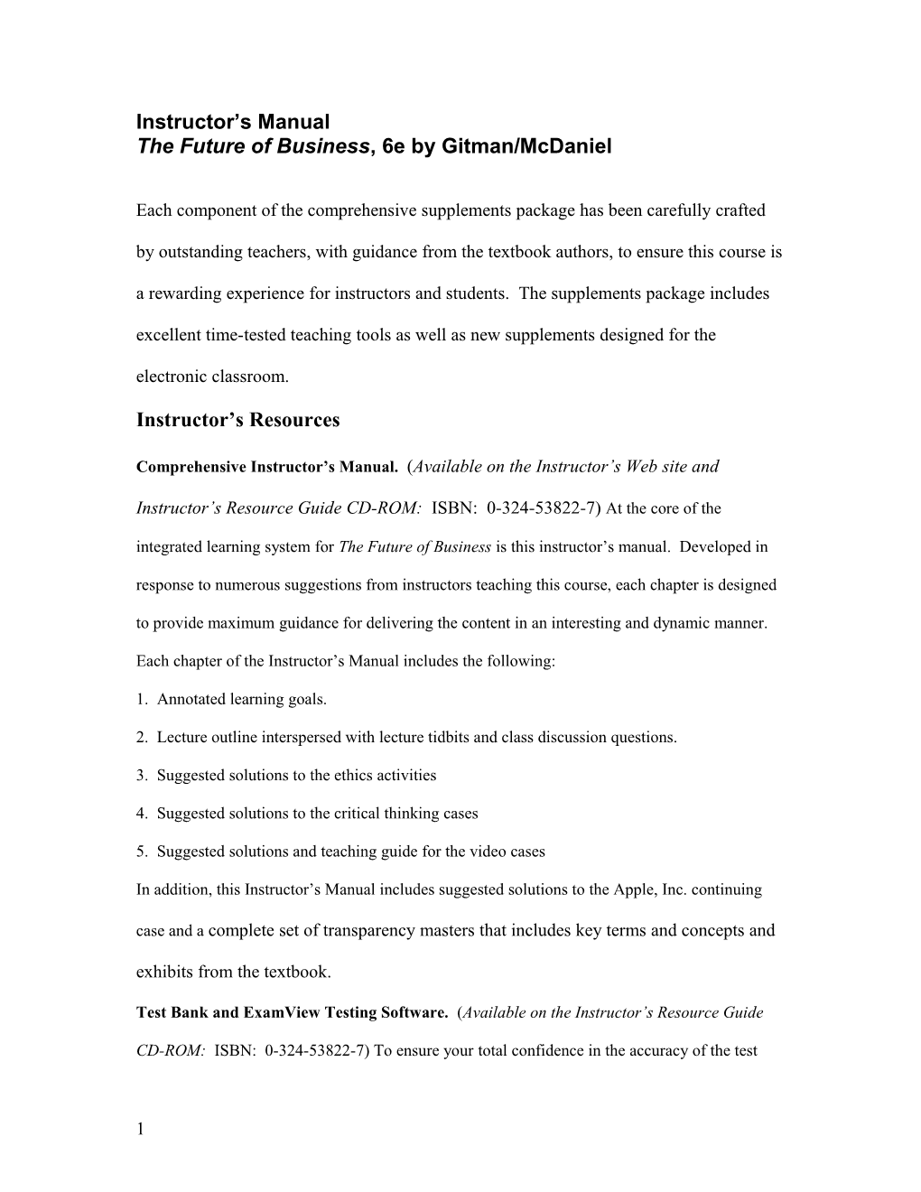 The Future of Business, 6E by Gitman/Mcdaniel