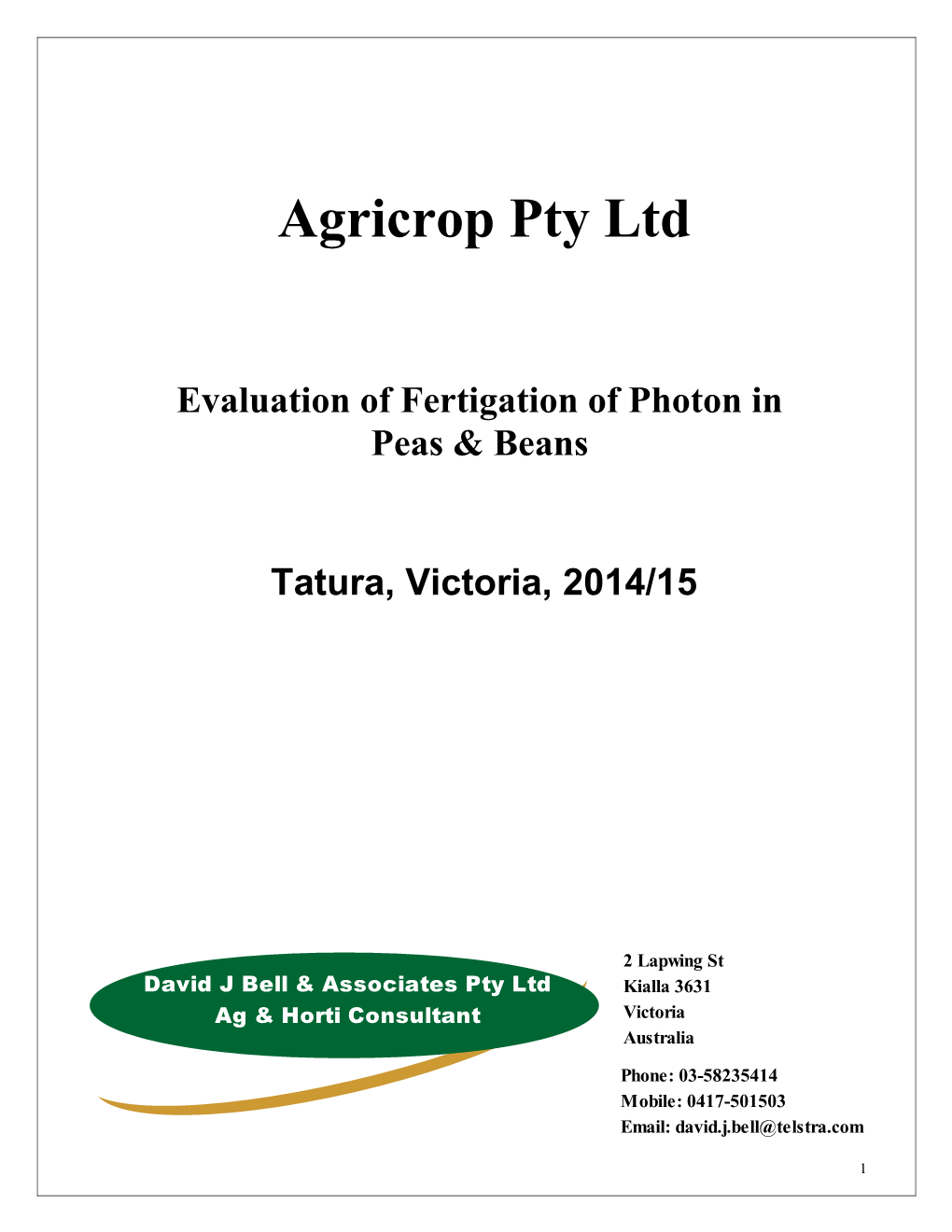 Agricrop Pty Ltd
