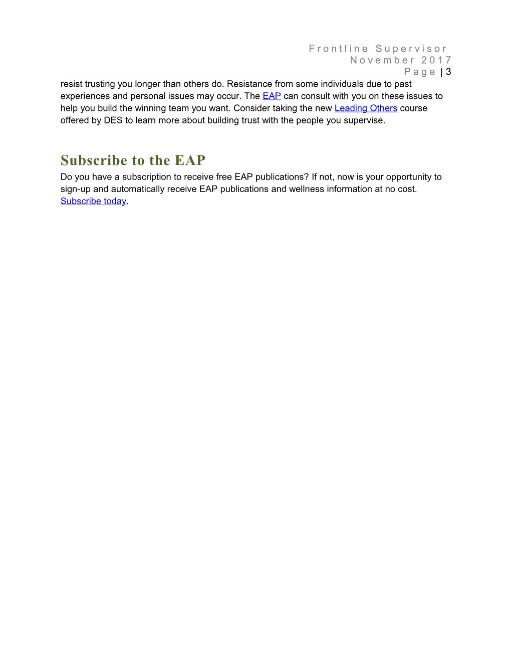 EAP Webinar Orientations Available