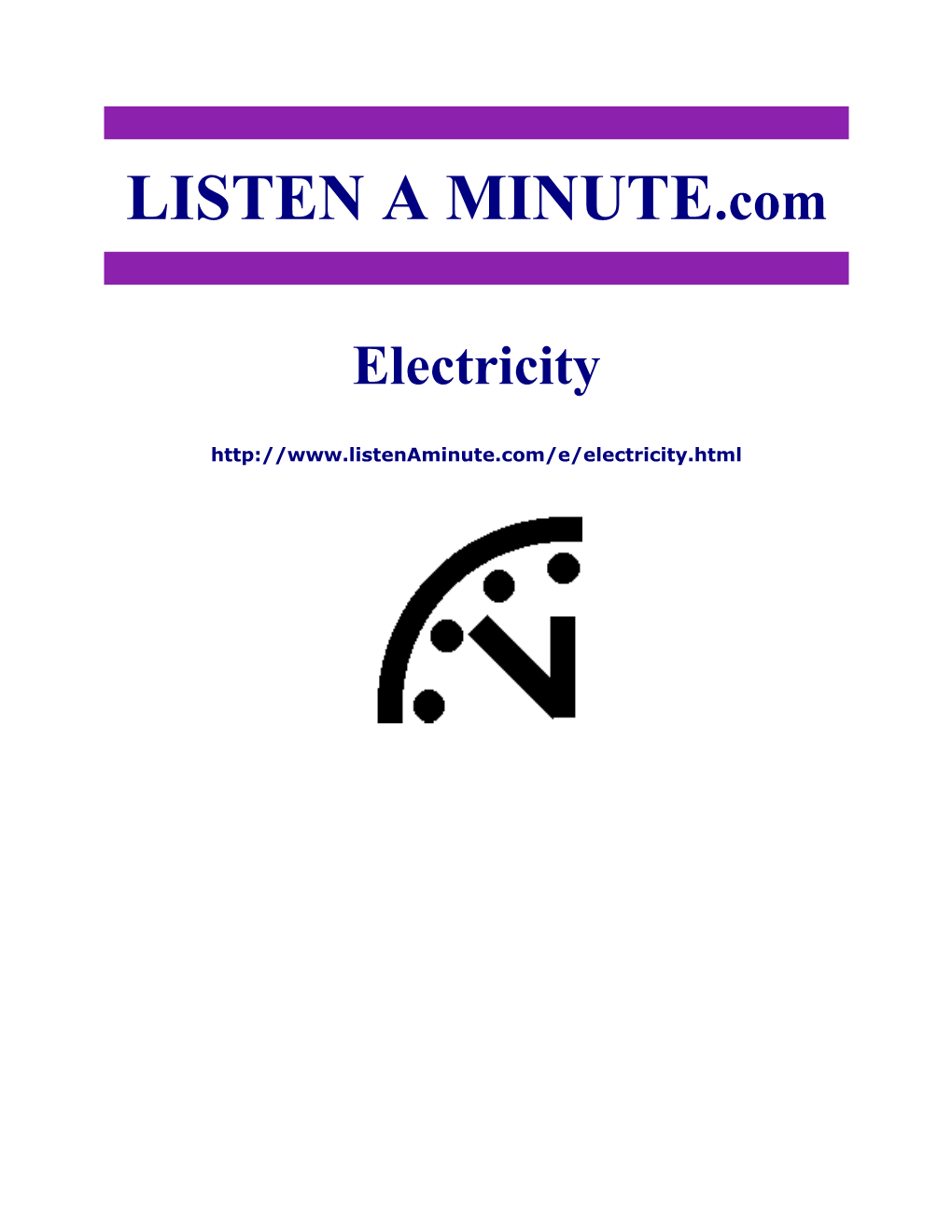 Listen a Minute.Com - ESL Listening - Electricity