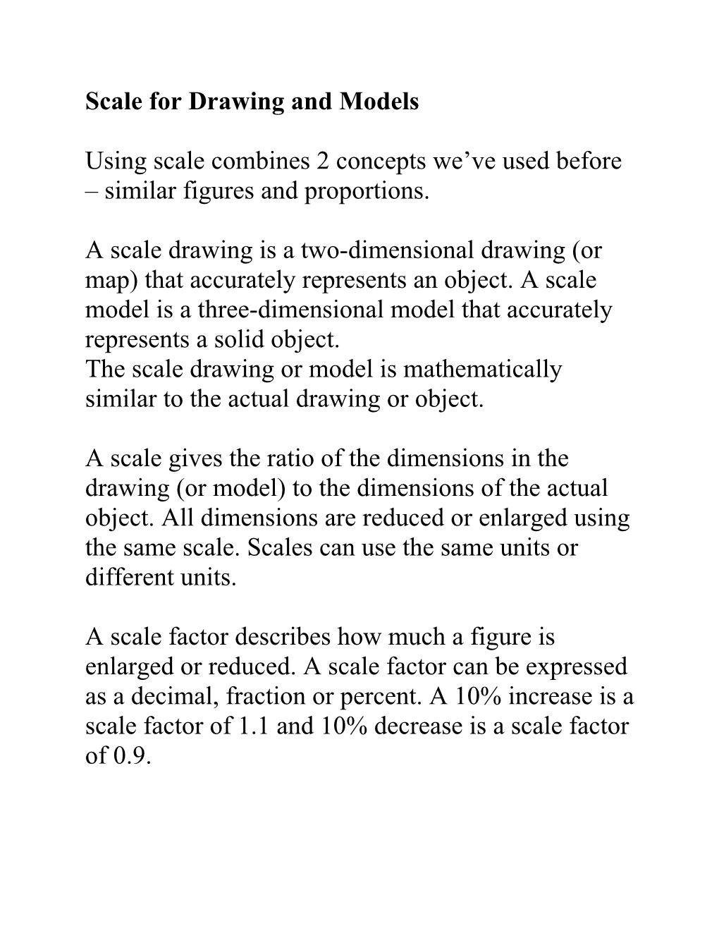 Scale for Drawing and Models