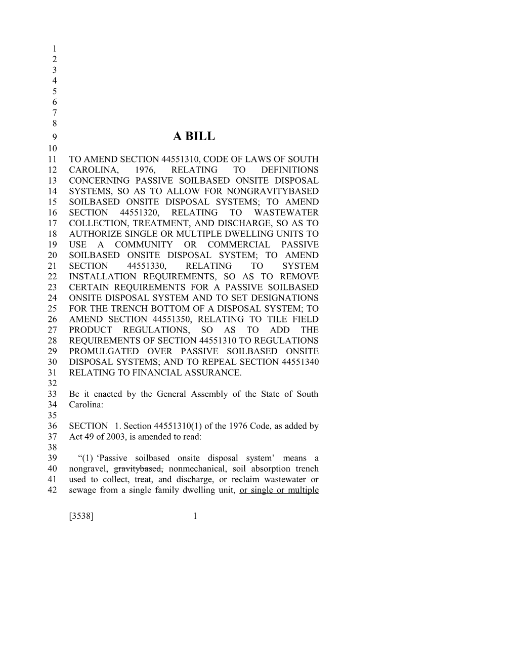 2015-2016 Bill 3538 Text of Previous Version (Feb. 5, 2015) - South Carolina Legislature Online