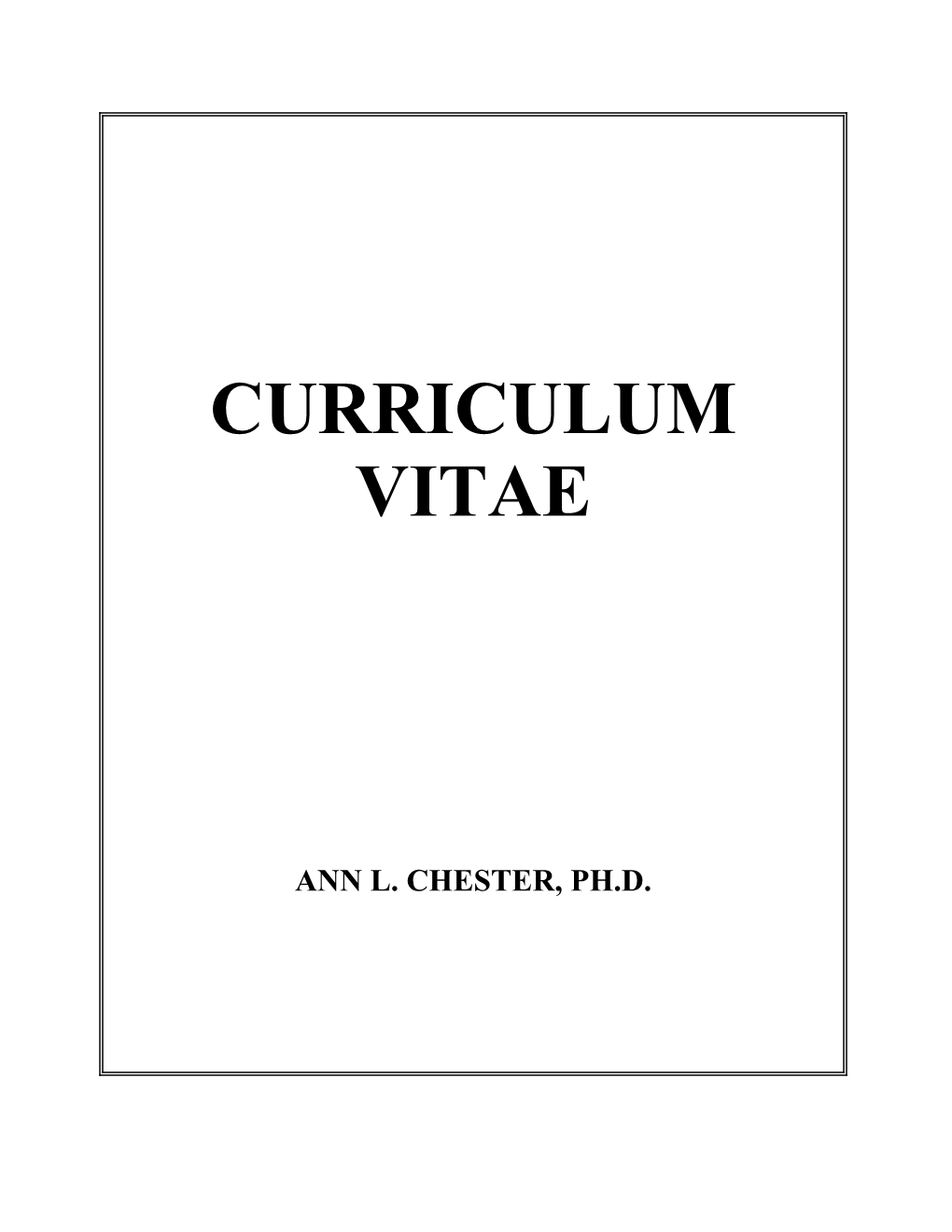 Ann Lindsay Chestercurriculum Vitae%