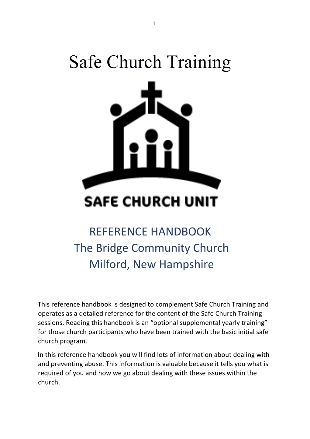 Safe Church Basic Training