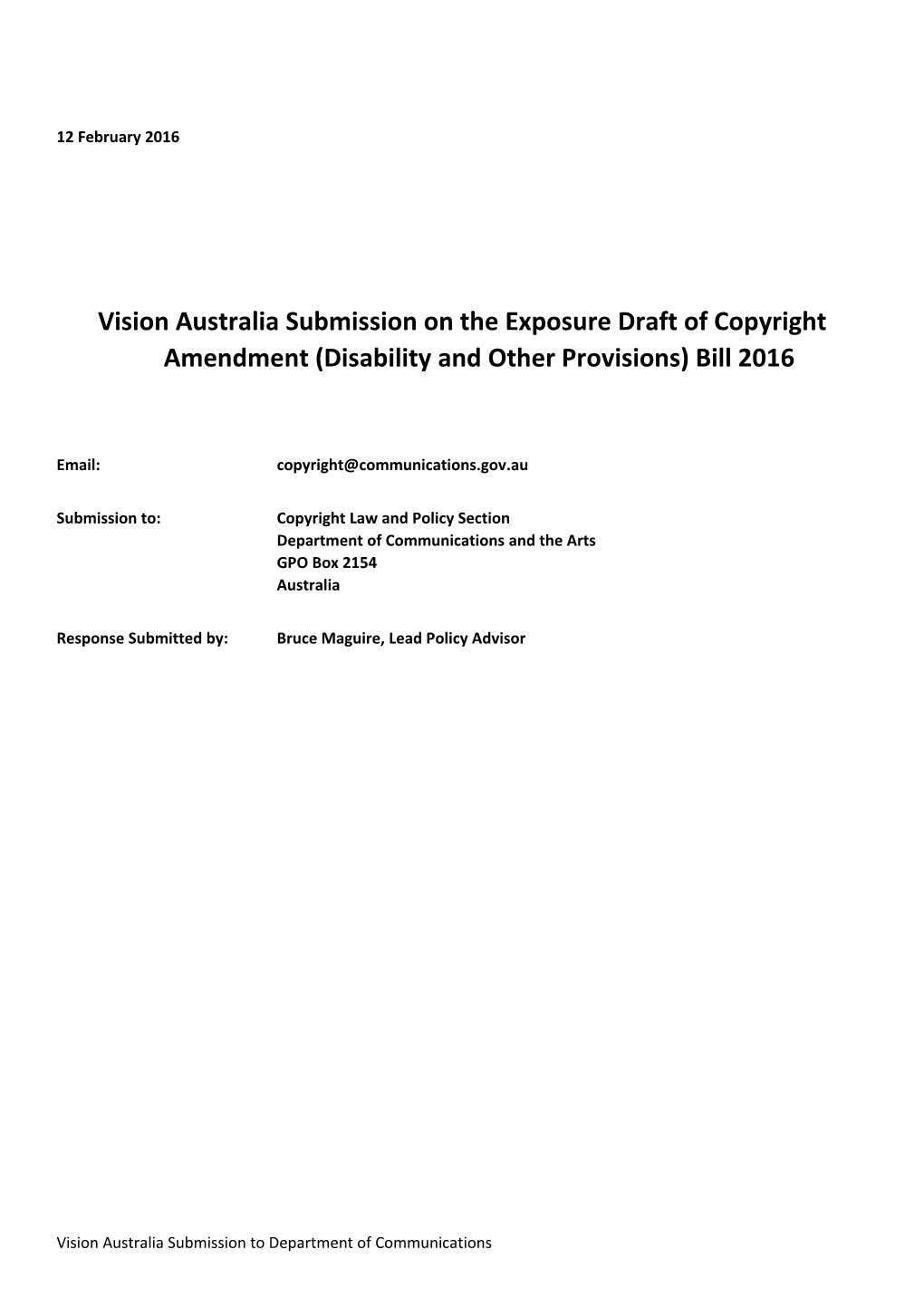 33 Submission Vision Australia Updating Australia's Copyright Laws