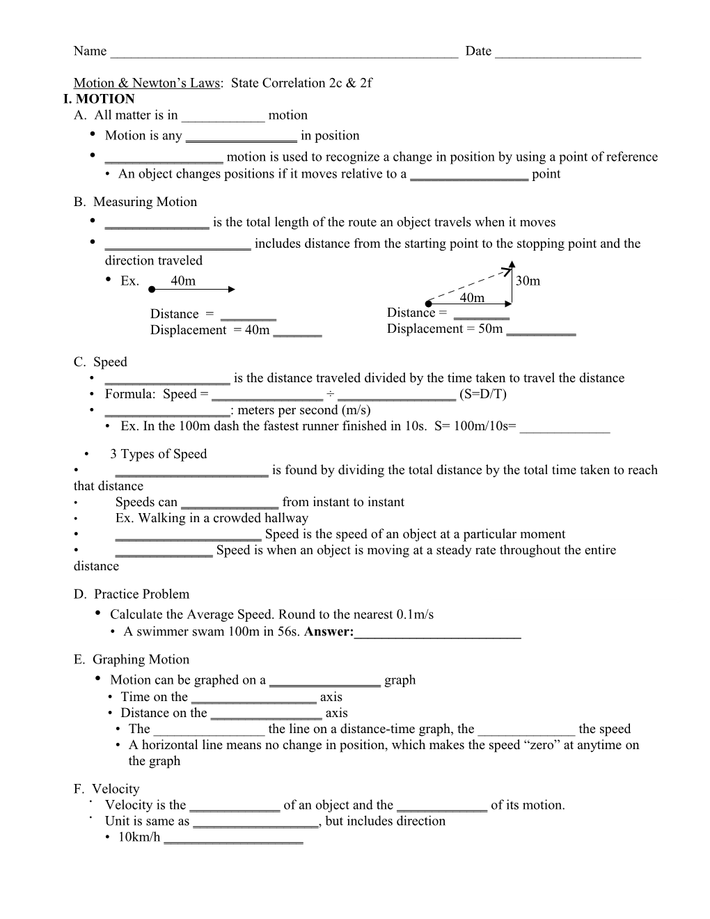 Motion & Newton S Laws