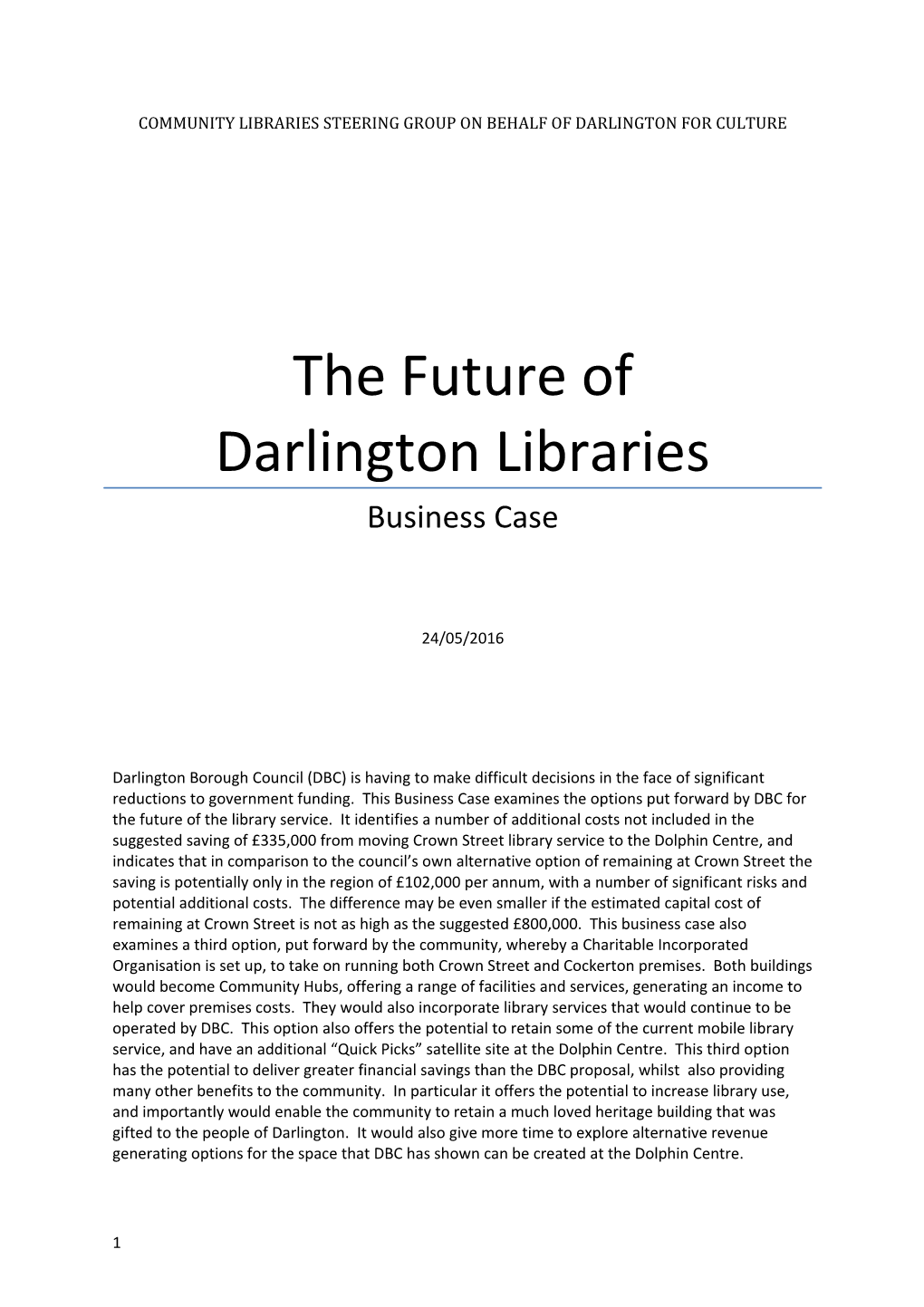 The Future of Darlington Libraries