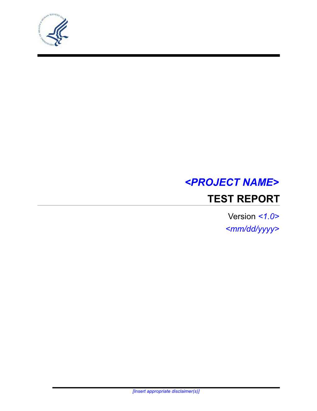 Test Reports Template