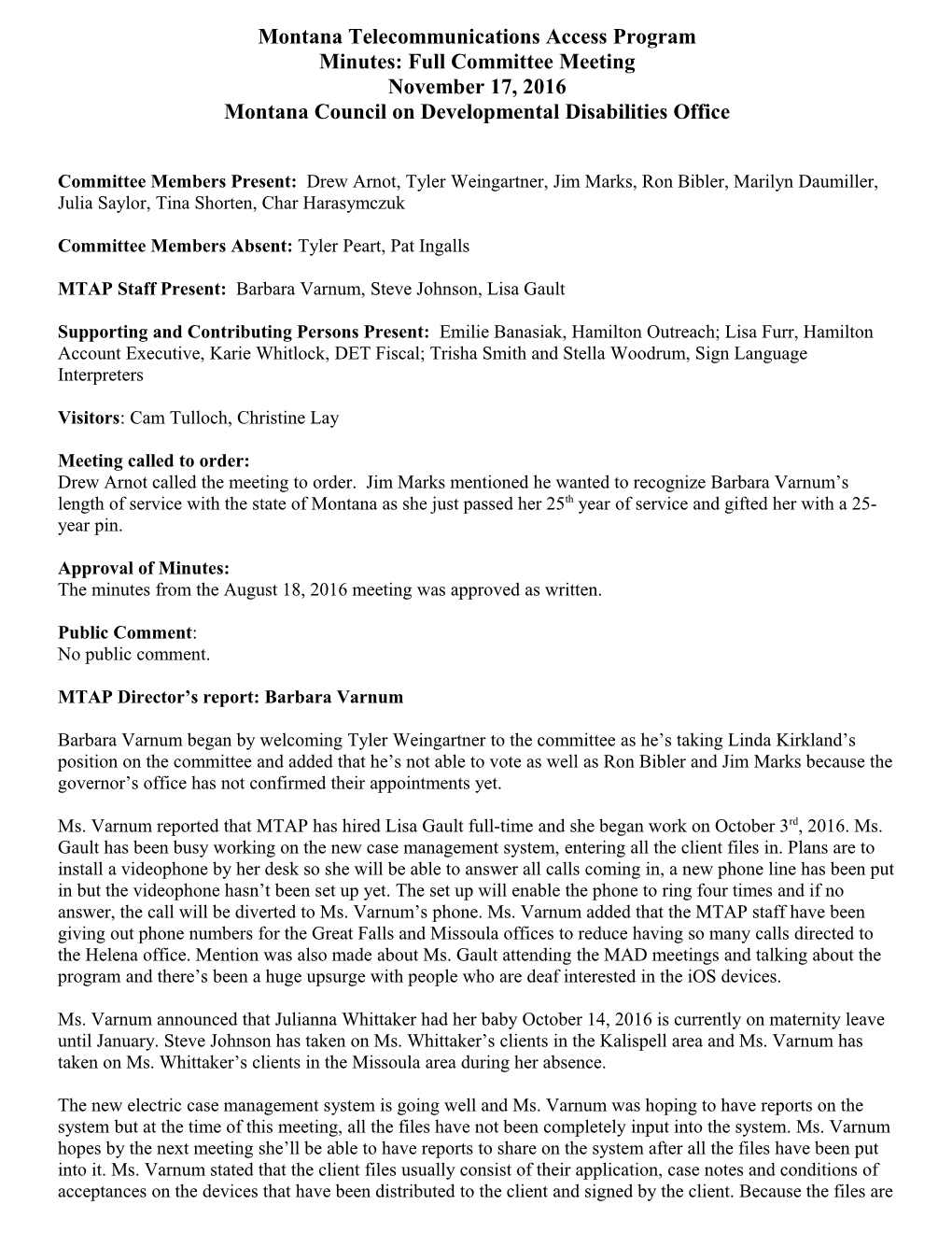 Montana Telecommunications Access Program