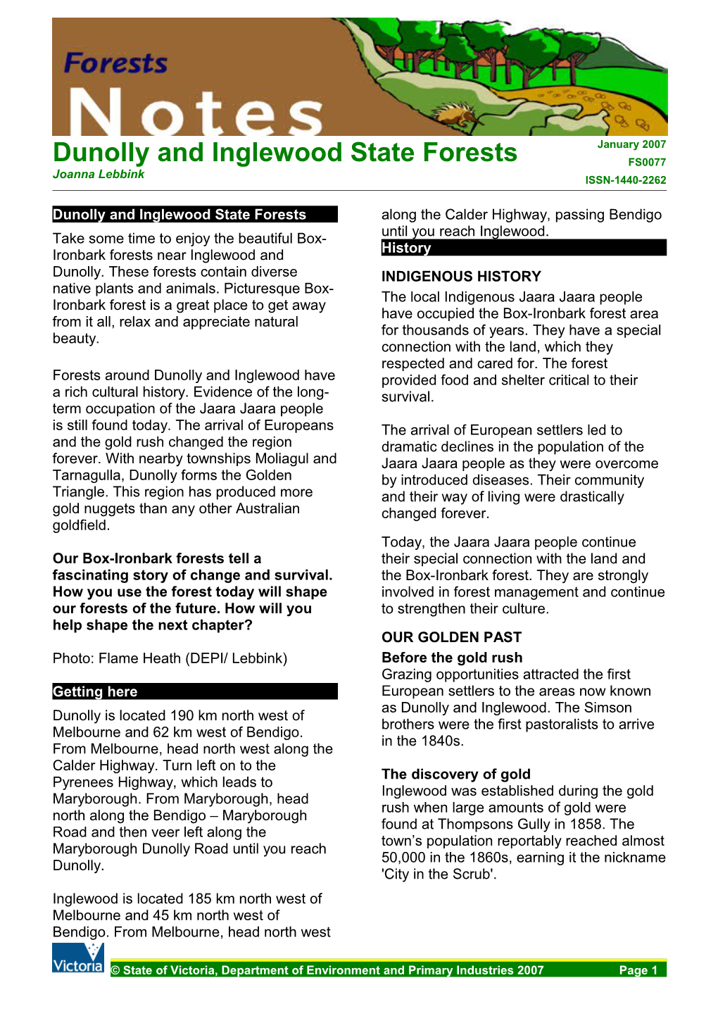 Forest Area Overview Template