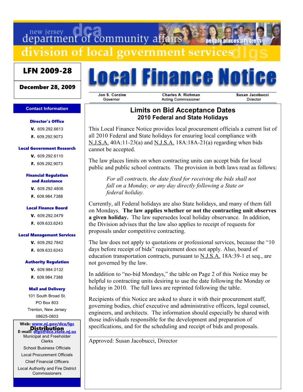 Local Finance Notice 2009-27December 28, 2009Page 1