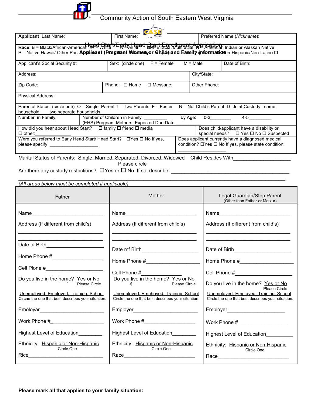 Summers County Universal Pre-K Application