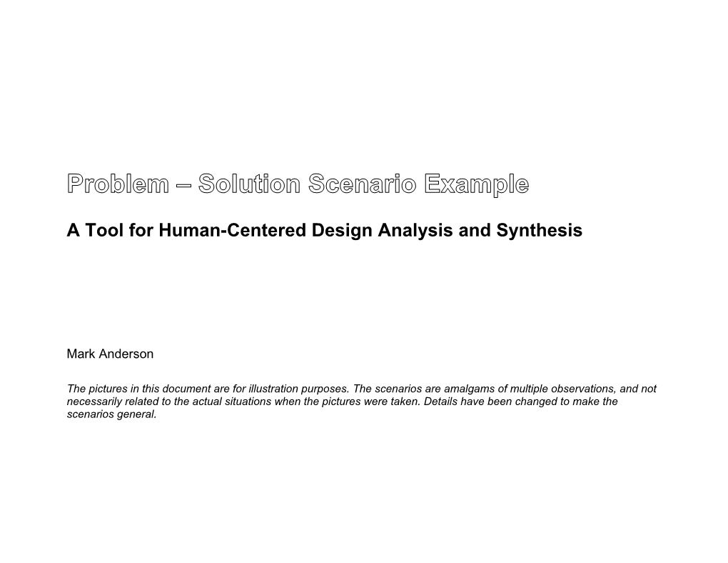 A Tool for Human-Centered Designanalysis and Synthesis
