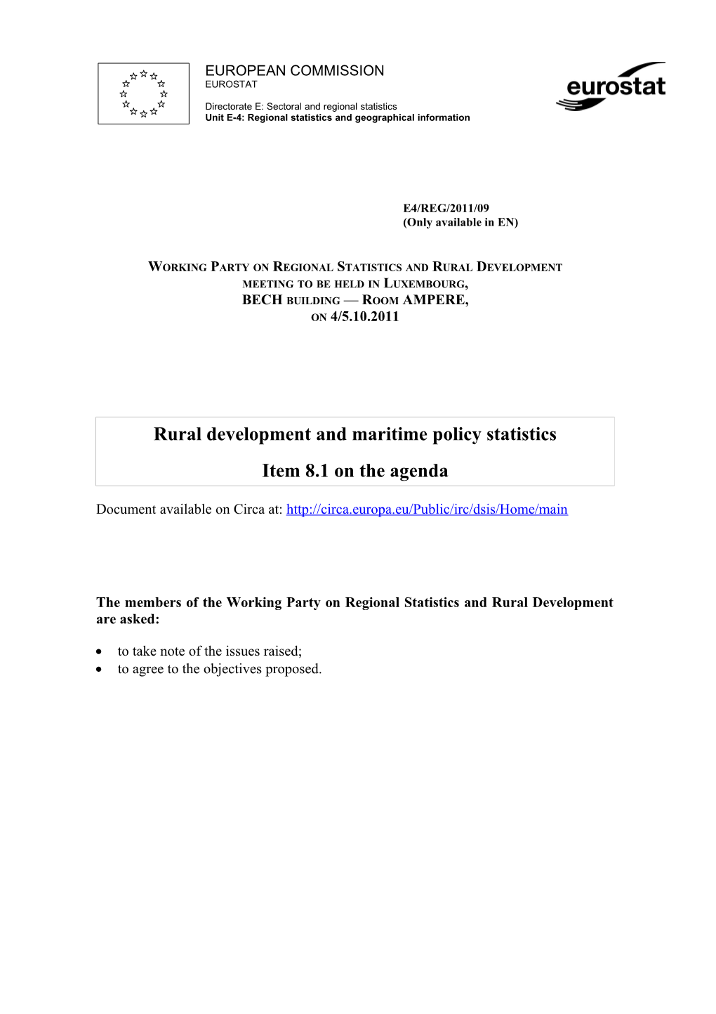 Rural Development and Maritime Policy Statistics