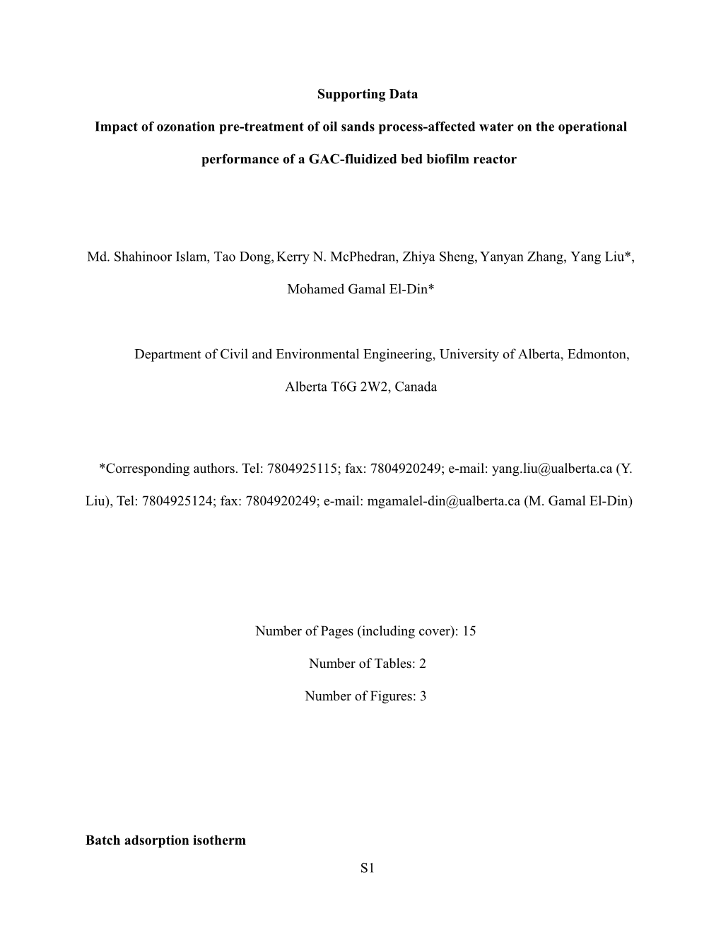 Impact of Ozonation Pre-Treatment of Oil Sands Process-Affected Water on the Operational