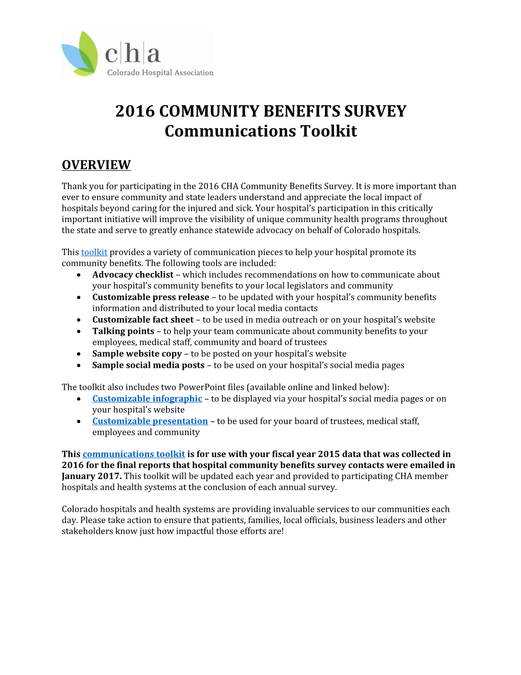 Community Benefits Survey