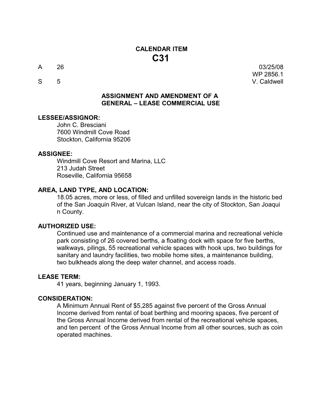 General Lease Commercial Use