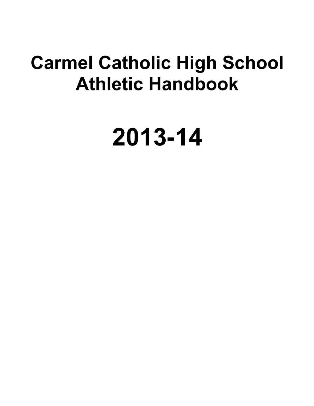 Mission Statement of Carmel High School