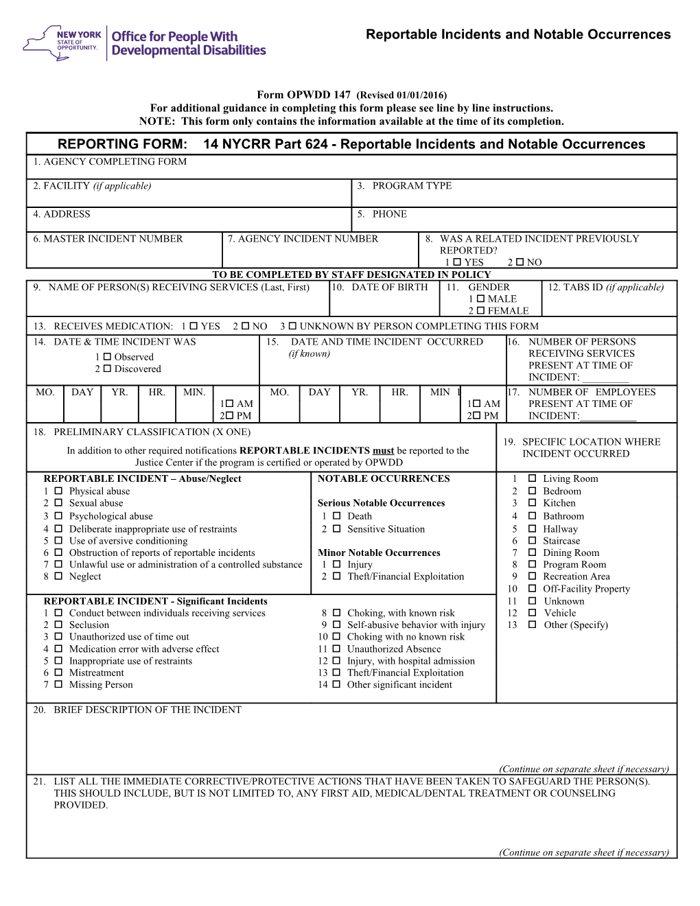 Form OMR 147 Revised 7/2010