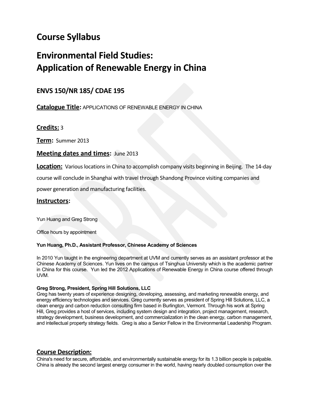Application of Renewable Energy in China