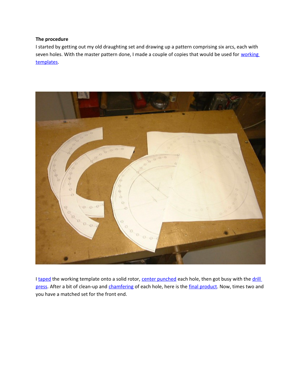 The Procedure I Started by Getting out My Old Draughting Set and Drawing up a Pattern Comprising