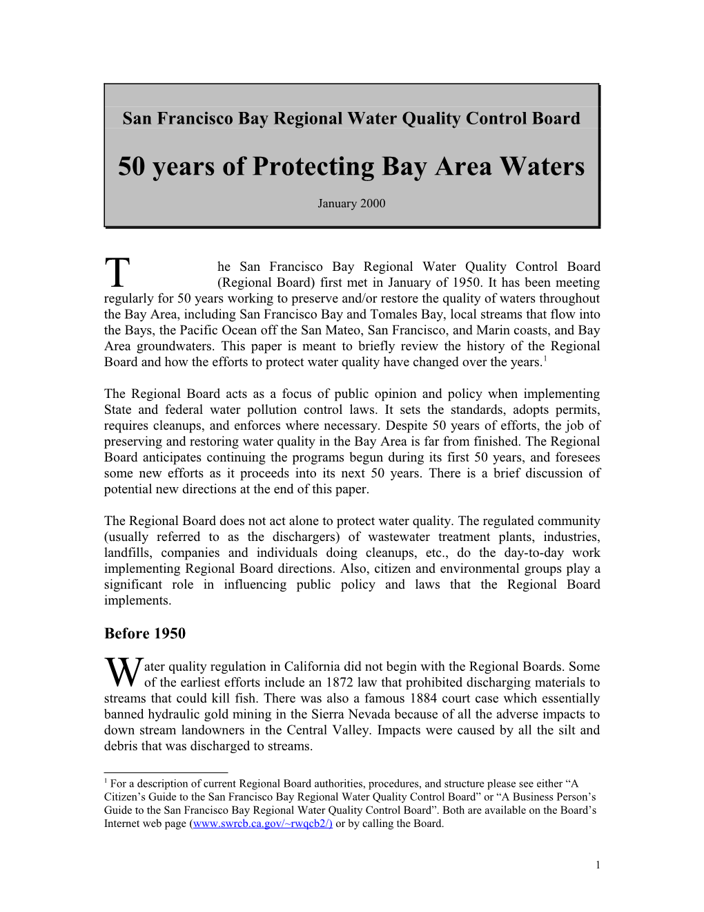 50 Years of Cleaning up Bay Area Waters