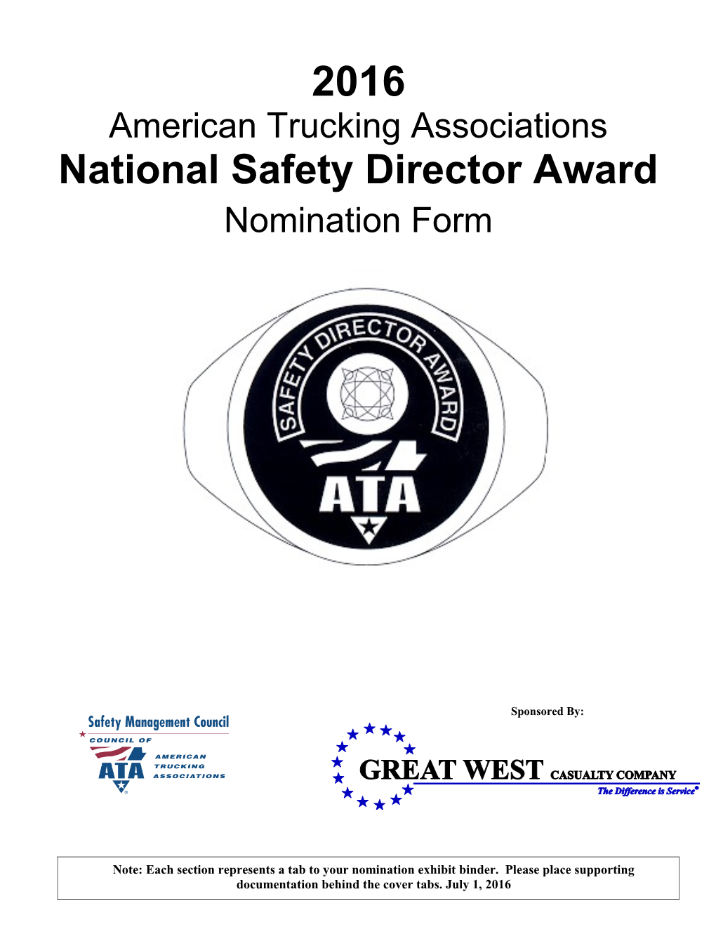 National Safety Director Award